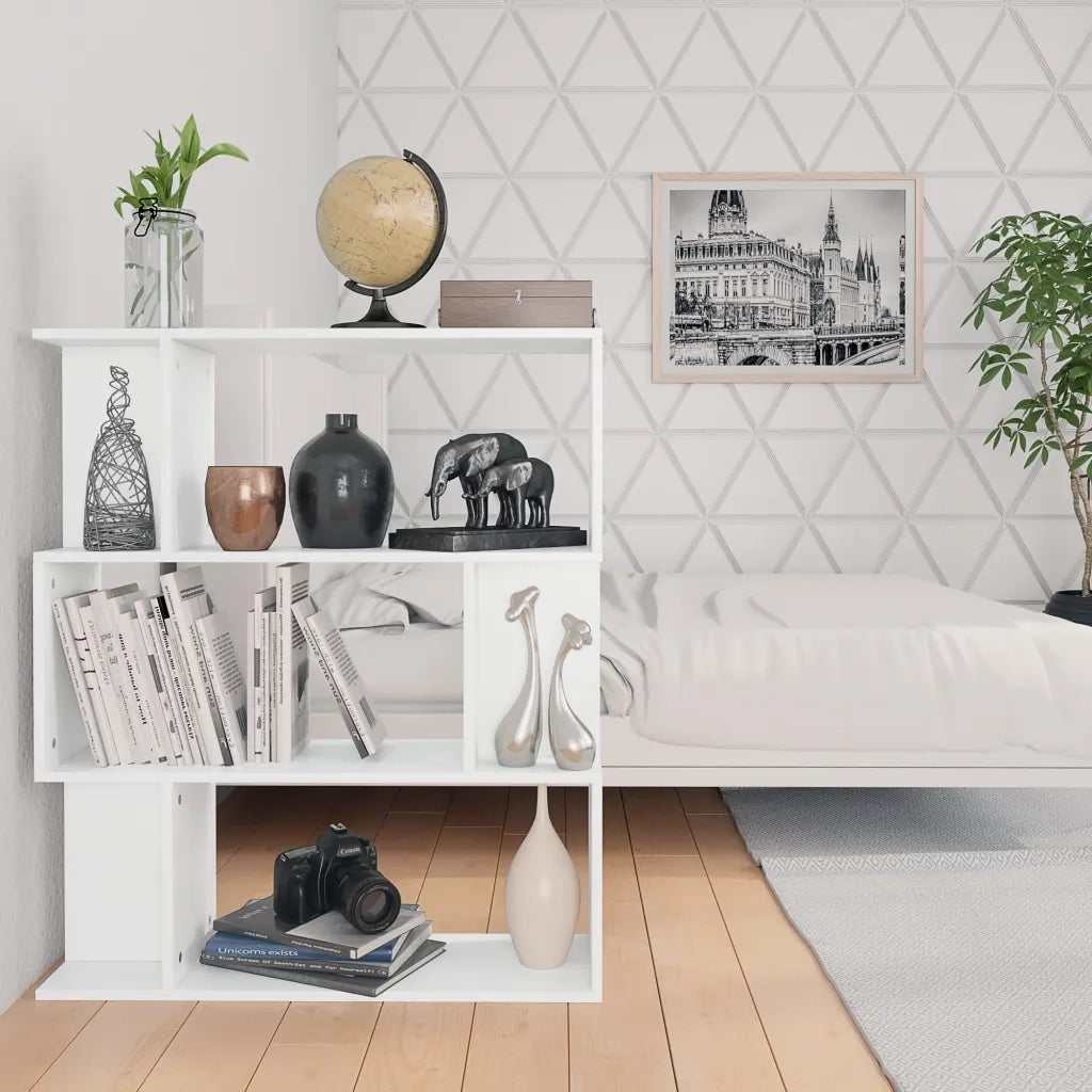 Libreria/Divisorio Bianco 80x24x96 cm in Legno Ingegnerizzato 800081