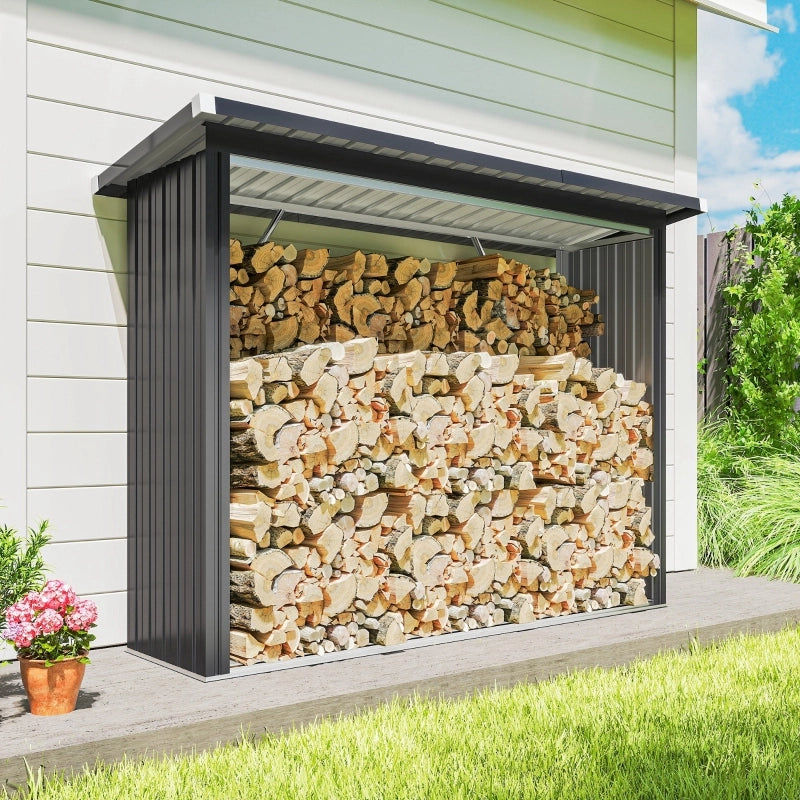 PORTALEGNA da esterno 213x66,5x150 cm in acciaio grigio scuro
