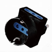 Trade Shop - Adattatore Spina 16a 2p+t 1 Presa Ita 10a/schuko 16a 2 Prese Bipasso 10/16a 83049 -