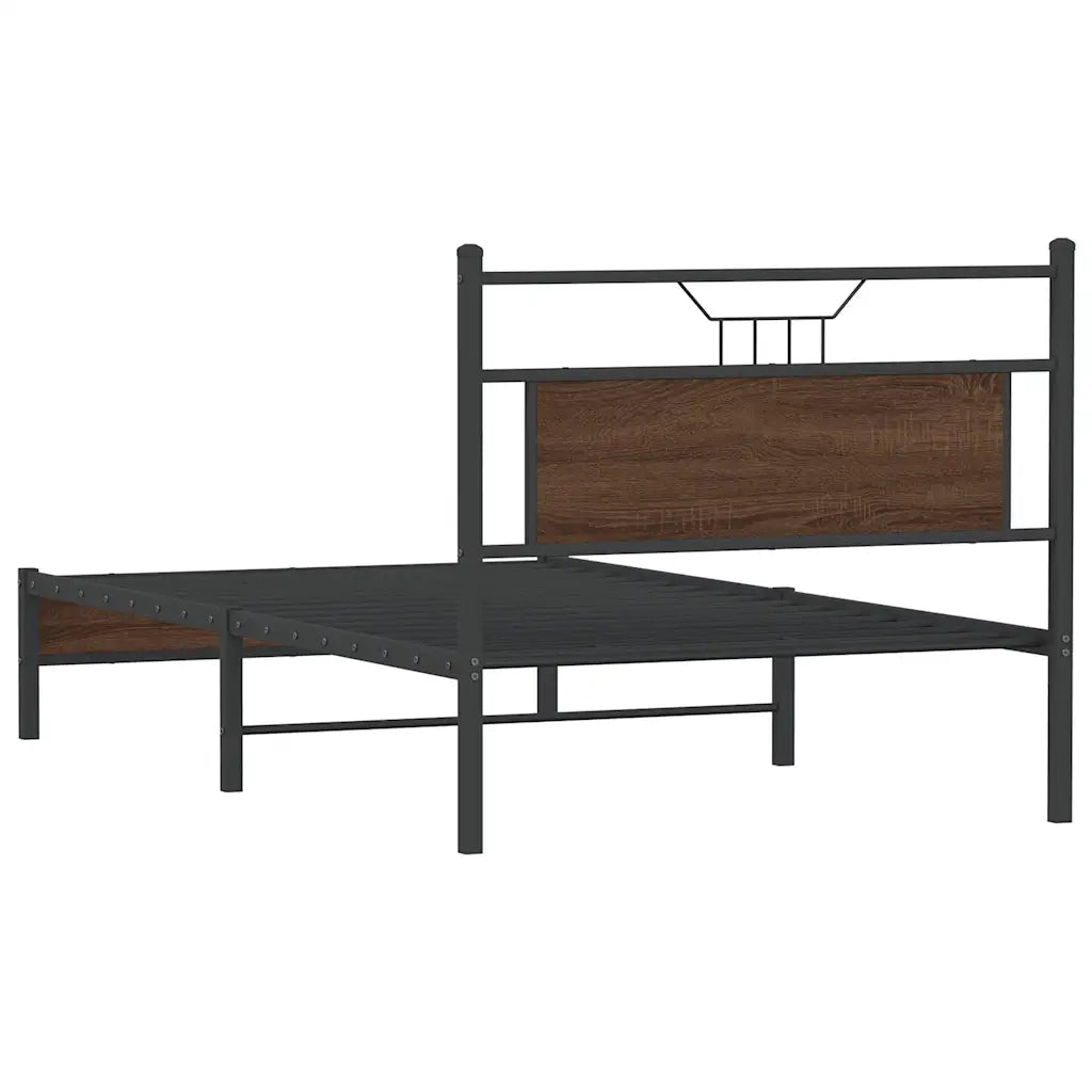Giroletto senza Materasso Rovere Marrone 107x203 cm Truciolato 4106994