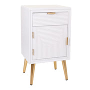 Comodino in legno bianco 39,5x36x70,5