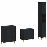 Set di armadietti da bagno in 3 pezzi DELFT Nero 3417460