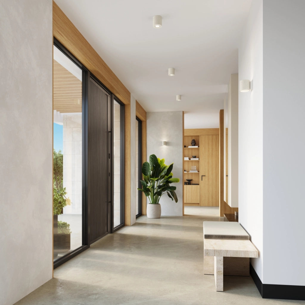 Spot soffitto industriale cemento beige GU10 10W Rondeo