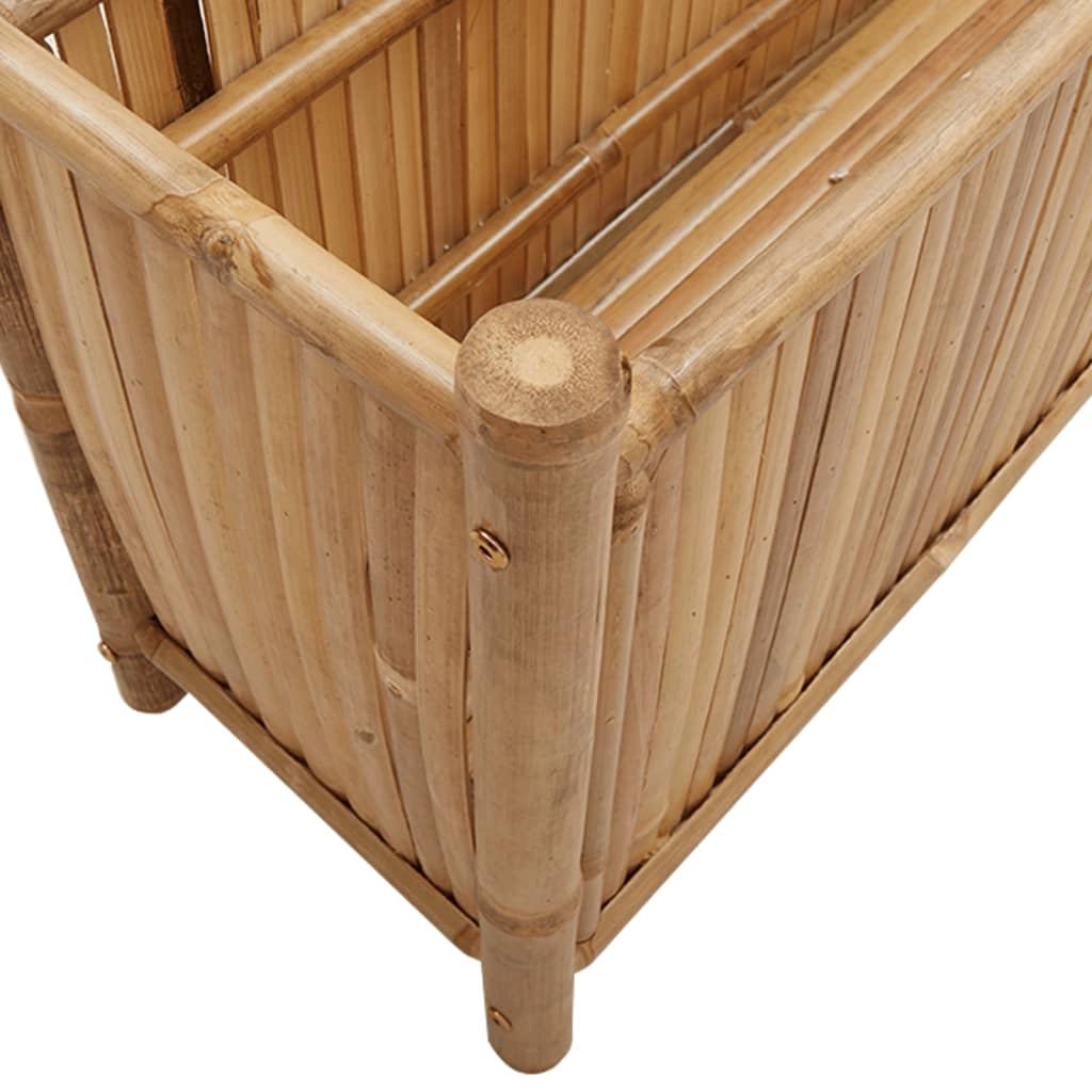 Fioriera rialzata per piante fiori terrazza giardino 100 x 30 x 50 cm bambù marrone 02_0037266