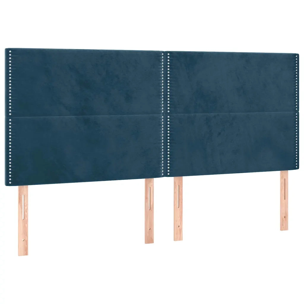 Testiera Blu Scuro 200x5x118/128 cm Velluto 3116262