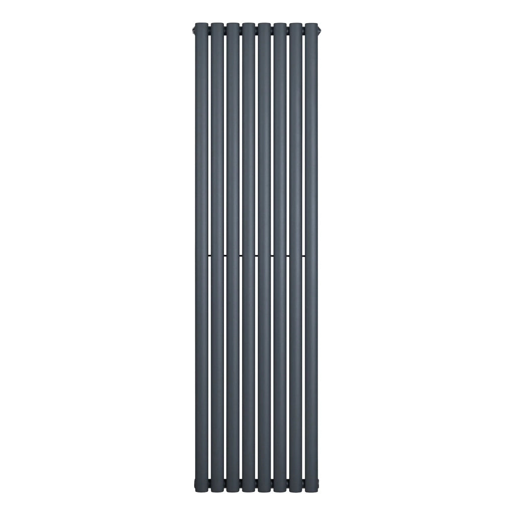 Radiatore Verticale Design Ovale Colonna Singola Antracite 1800x480 mm