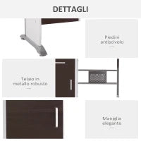 Scrivania per Computer Porta PC, Scrivania per Cameretta e Ufficio con Cassetto Legno 100x52x75 cm