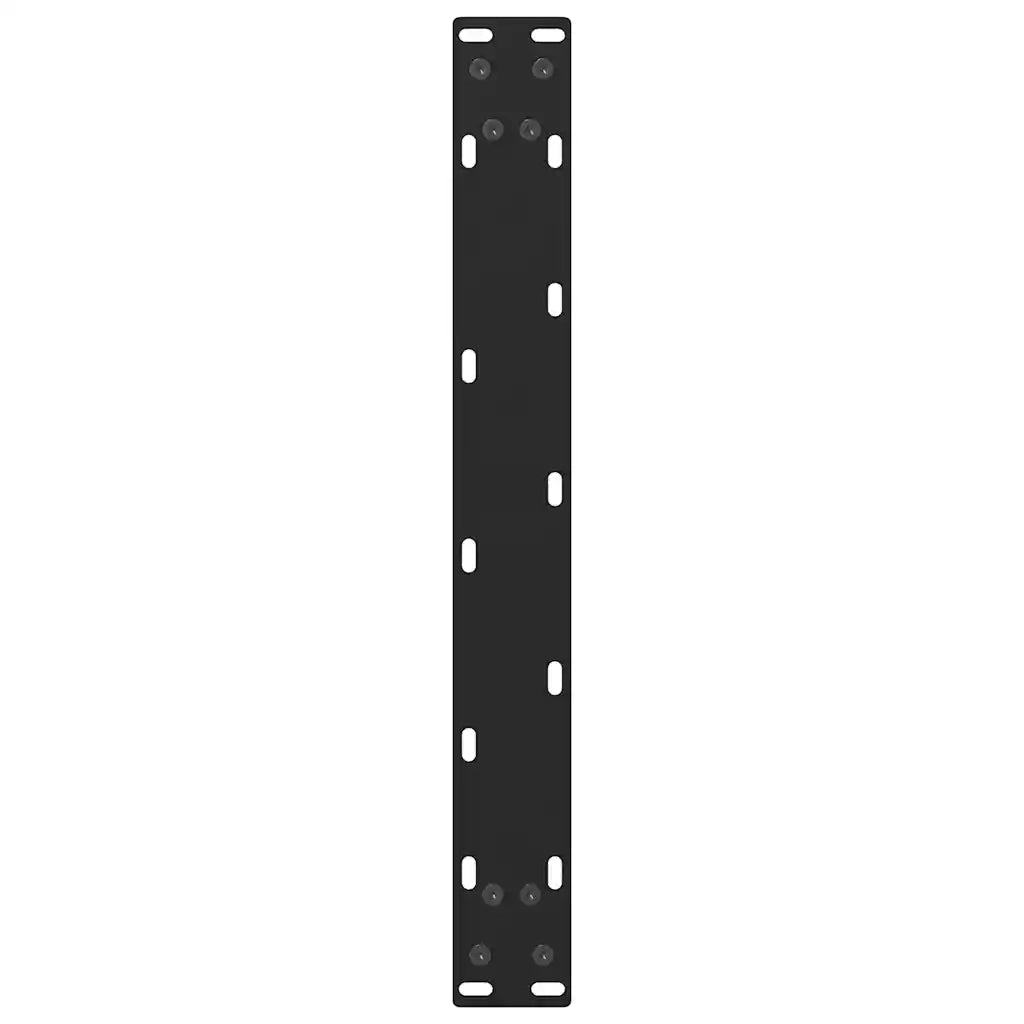 Gambe per Tavolino da Caff¨¨ Nere 2 pz-Set di 2 Gamba per Tavolo 70x(42-43) cm Acciaio