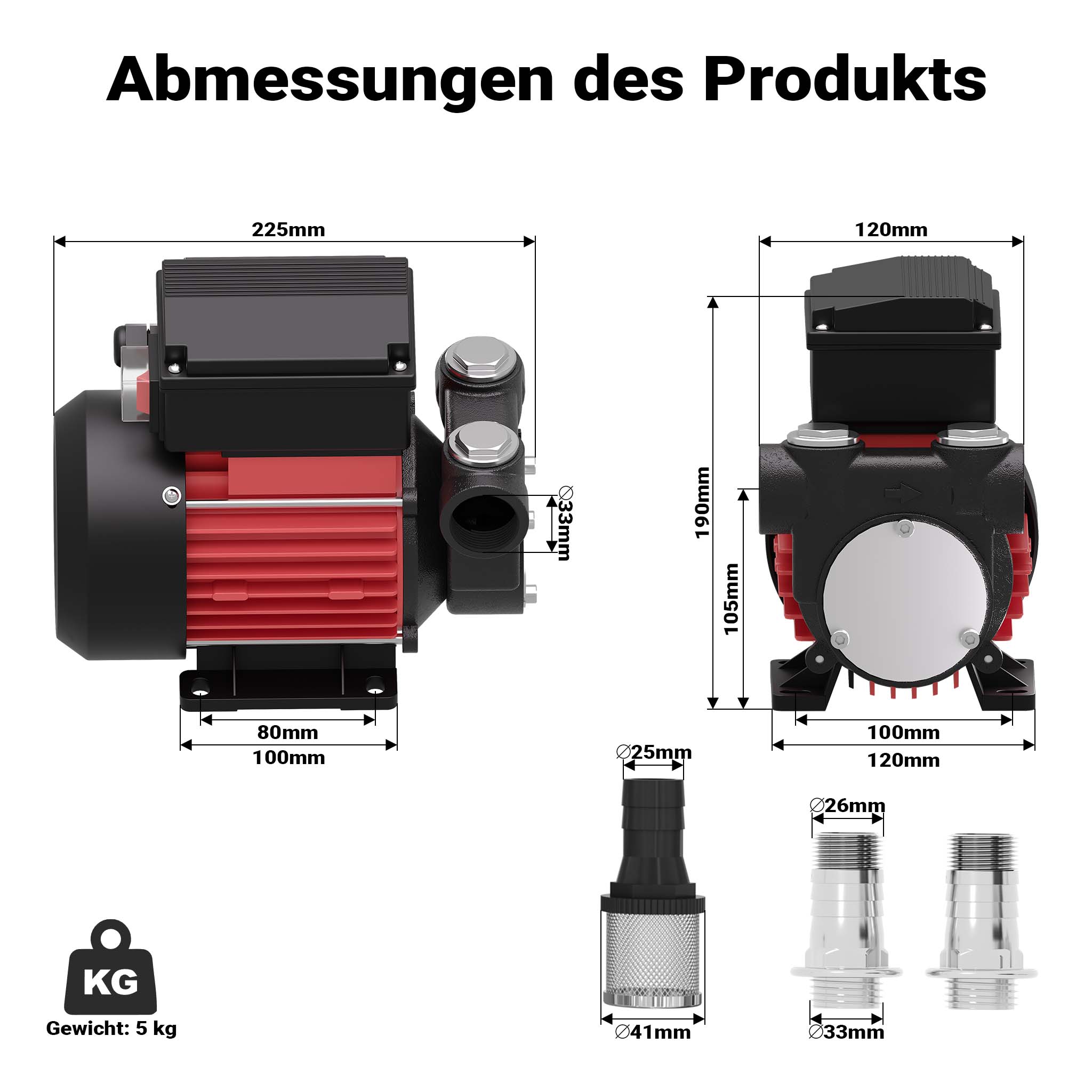Pompa autoadescante diesel & gasolio 230V 60l/min per trasferimento liquido