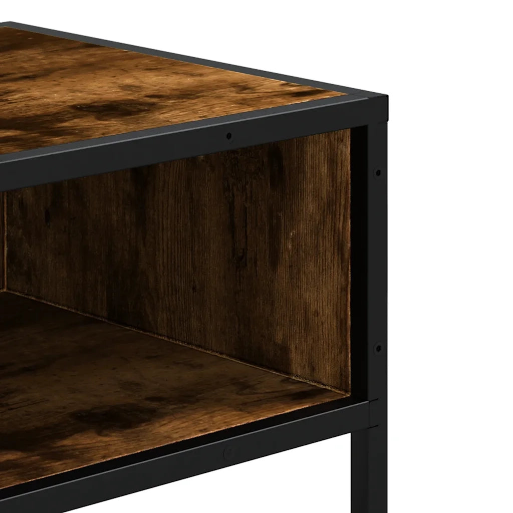 Tavolino Consolle-Tavolino da soggiorno-Tavolo Rovere Fumo 90x35x80 cm in Legno Multistrato 553016