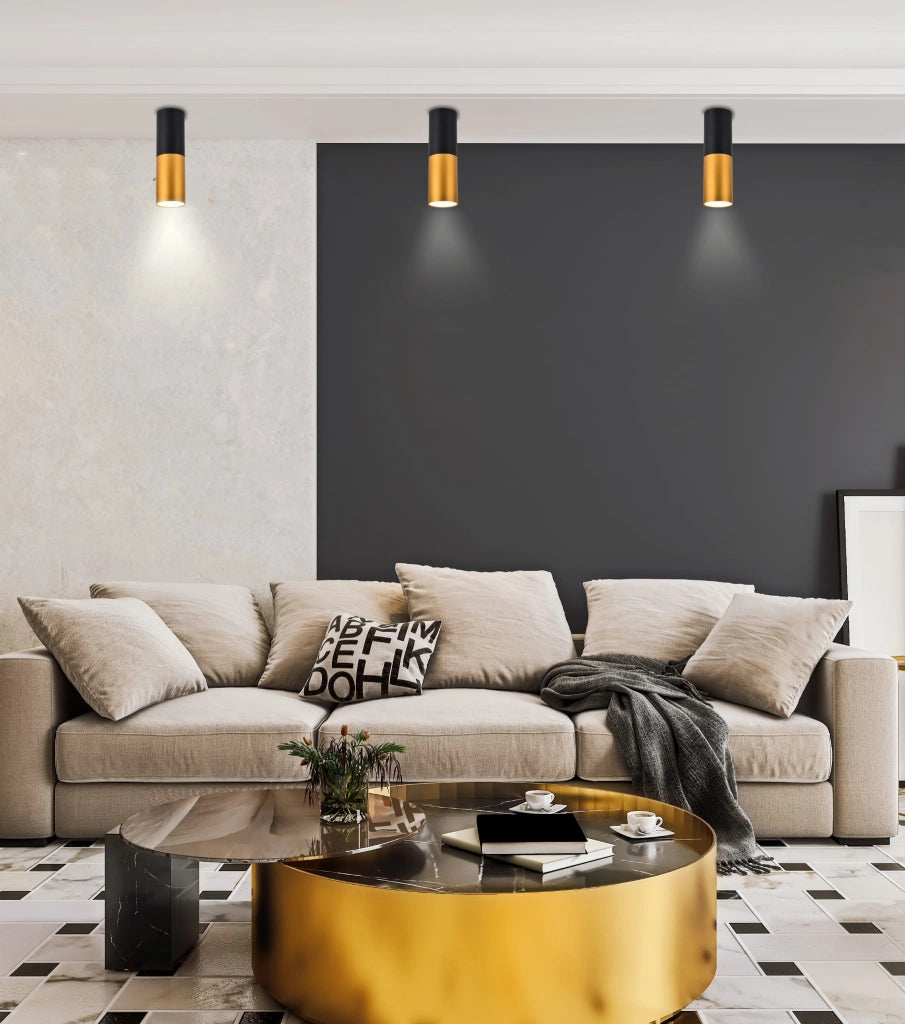 Faretto soffitto Candellux TUBA GU10 1 luce nero oro