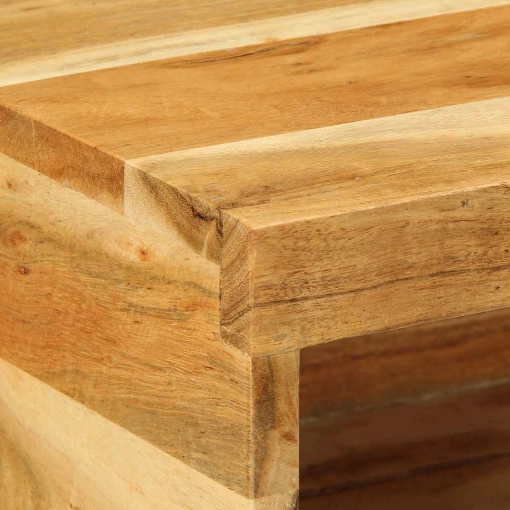 Set di 2 mobili porta TV da parete in legno massello di acacia contenitore pratico ed elegante 40 x 30 x 19 cm legno di acacia marrone 02_0057700