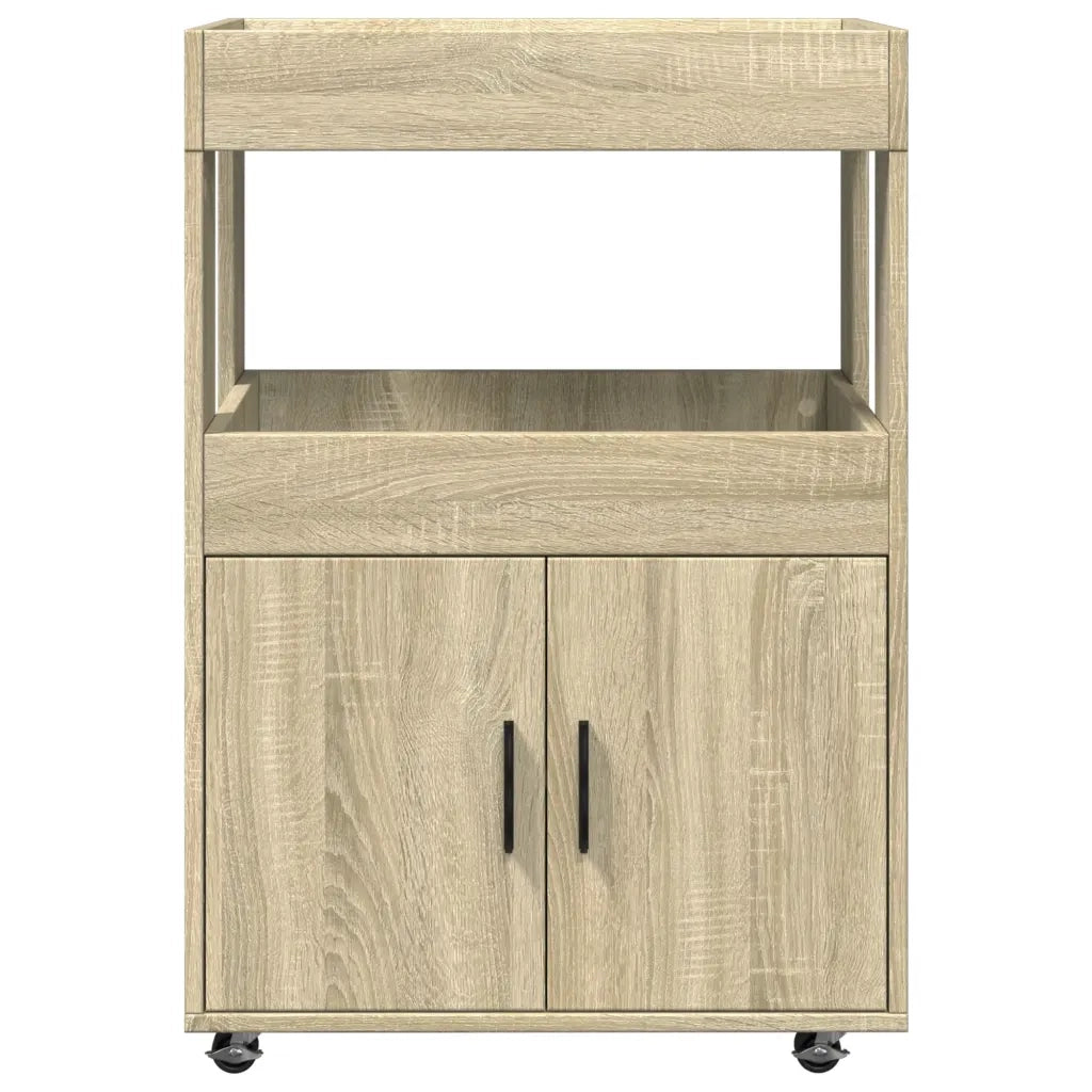Carrello Bar Rovere Sonoma 60x39,5x89 cm in Legno Multistrato 848271