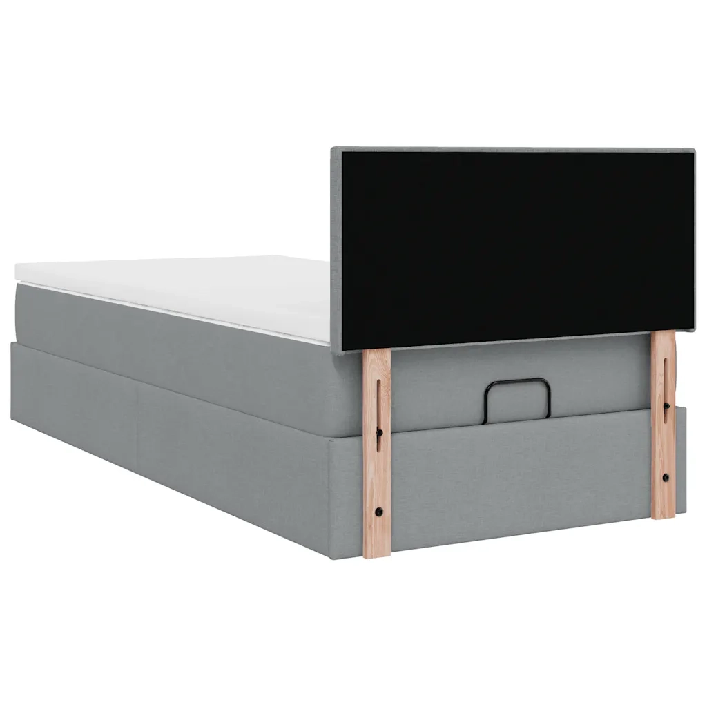 Struttura Letto Pouf con Materasso 80x200 cm in Tessuto 3311331