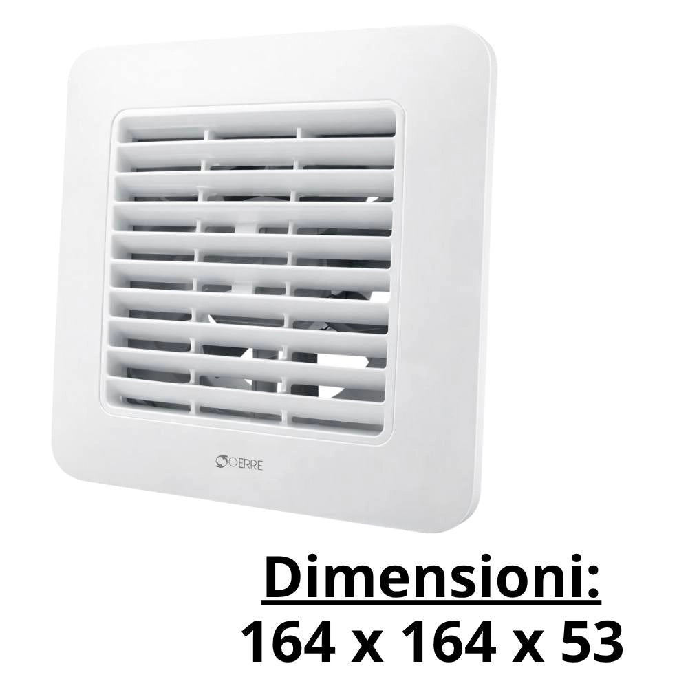 Aspiratore elicoidale 0057100 o.erre unico 10/4 100 mm 230v 95 m³/h ipx4