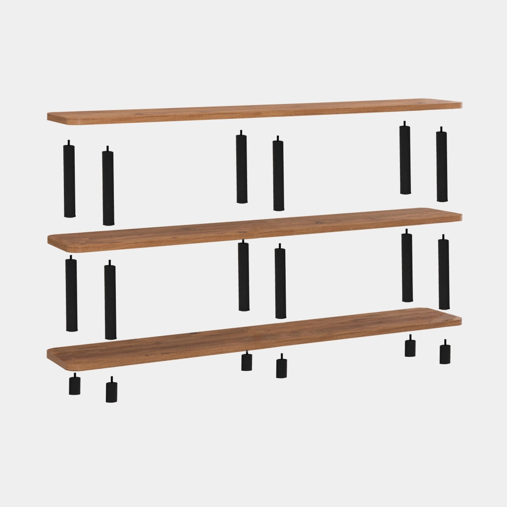 Libreria in legno "Zen" - 180 x 35 x 75 cm - Nero