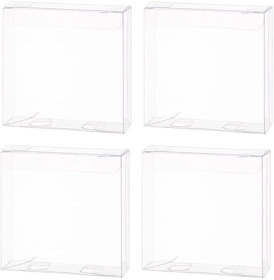 Scatole per regali 30 pezzi - Scatole trasparenti - Scatole rettangolari per regali - Scatole in PVC - Imballo trasparente - 10 x 10 x 3 cm - Scatole per catena di regali