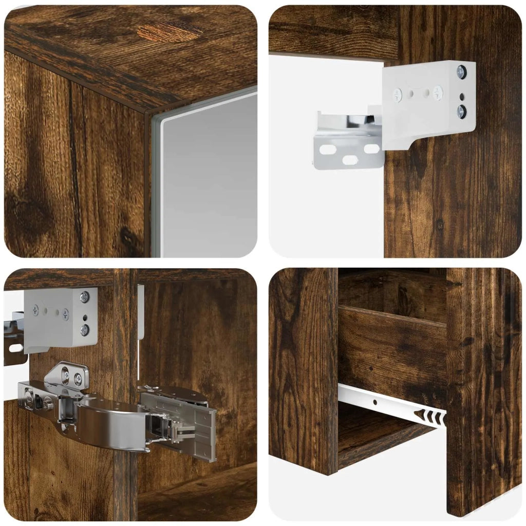 Set di Armadi da Bagno 5 pcs Rovere Fumo 43 x 16 x 62,5 cm 3406283