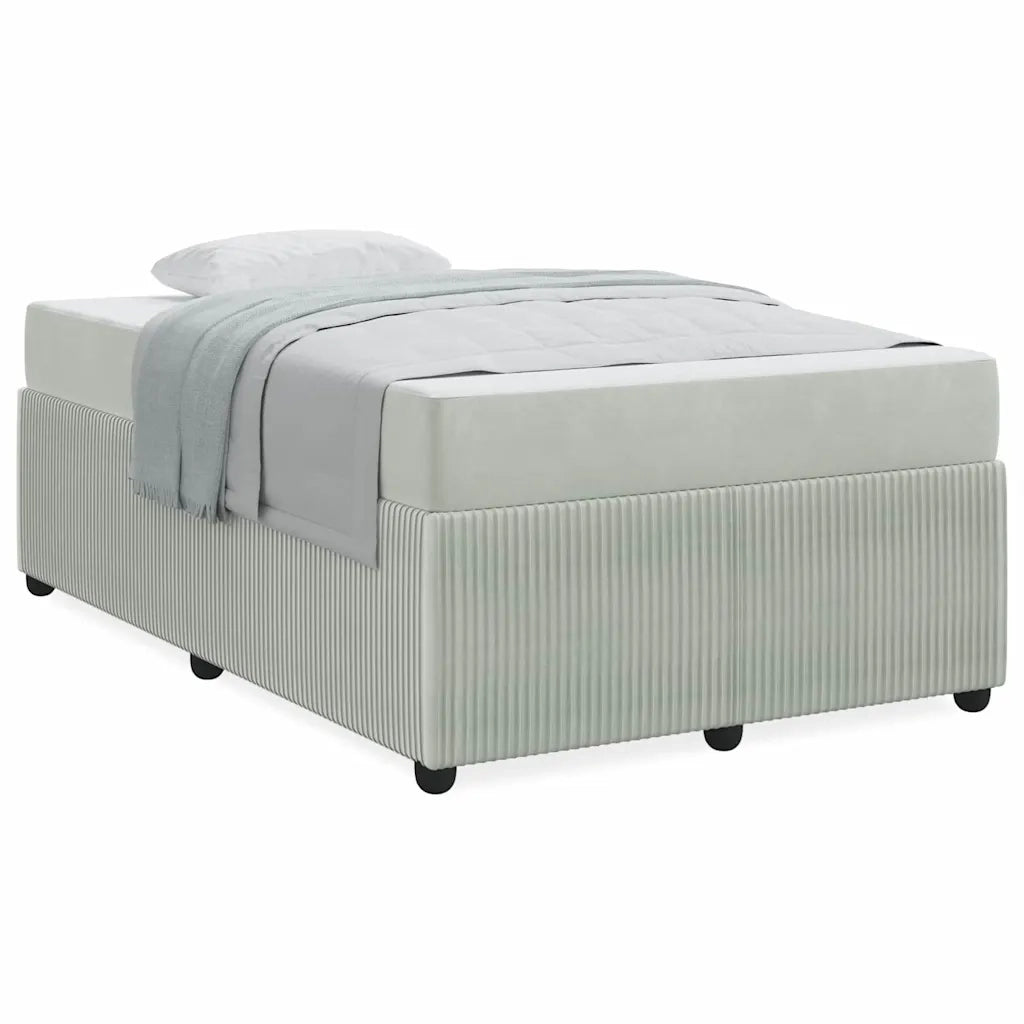 vidaXL Struttura letto con materasso Grigio chiaro 120 x 200 cm