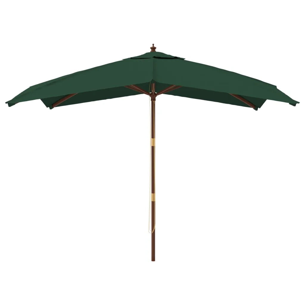 Ombrellone da Giardino con Palo in Legno Verde 300x300x273 cm 363192