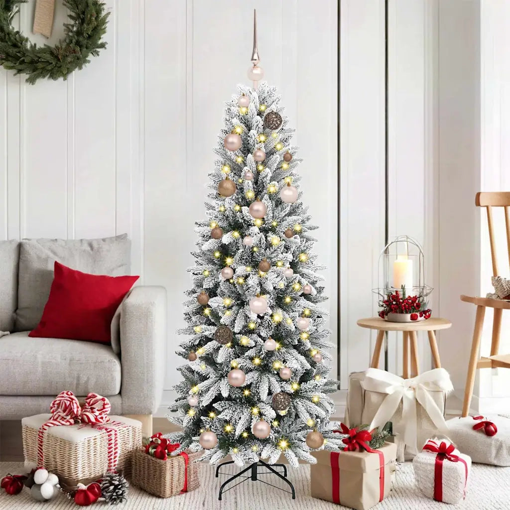 Albero di Natale | Decorazioni natalizie artificiale con 150 LED Bianco 150 cm