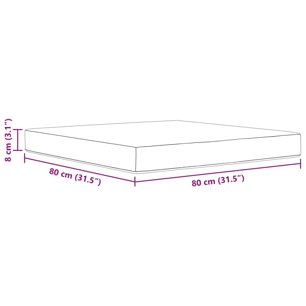 Cuscino per sedie | Cuscino per divano da esterno Antracite 80 x 80 x 8 cm