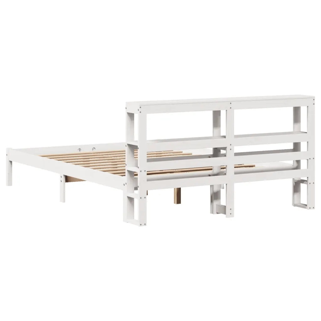 vidaXL Letto senza Materasso Bianco 140x200 cm Legno Massello di Pino