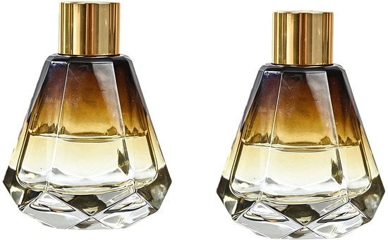 Set di Diffusore 2 pezzi - Vetro Amber - 60 ml/2 oz - Aromaterapia - Diffusore di Aromi - Decorazione - Conservazione Costante dell'Odore