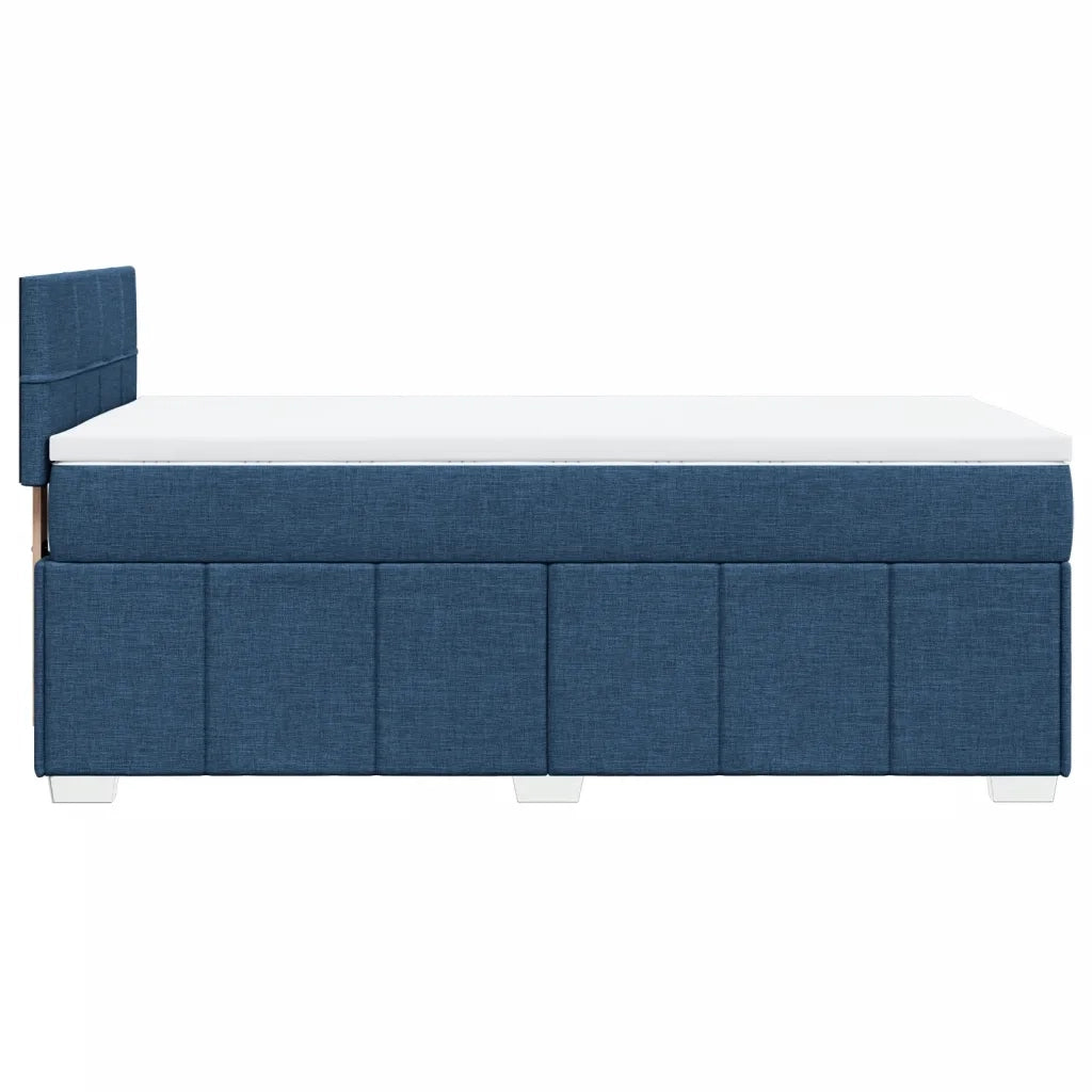 vidaXL Giroletto a Molle con Materasso Blu 90x200 cm inTessuto