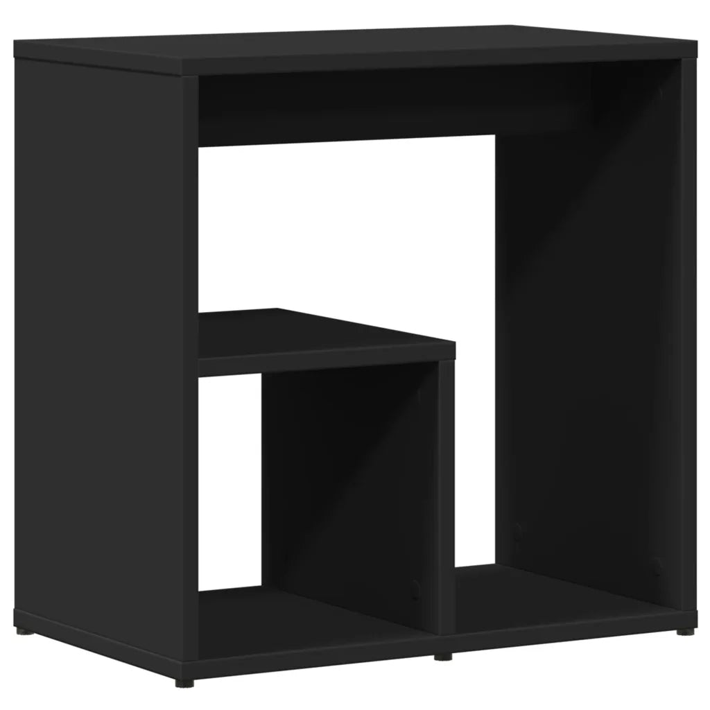Tavolini Neri 2 pz | Tavolo laterale 50x30x50 cm in Legno Multistrato