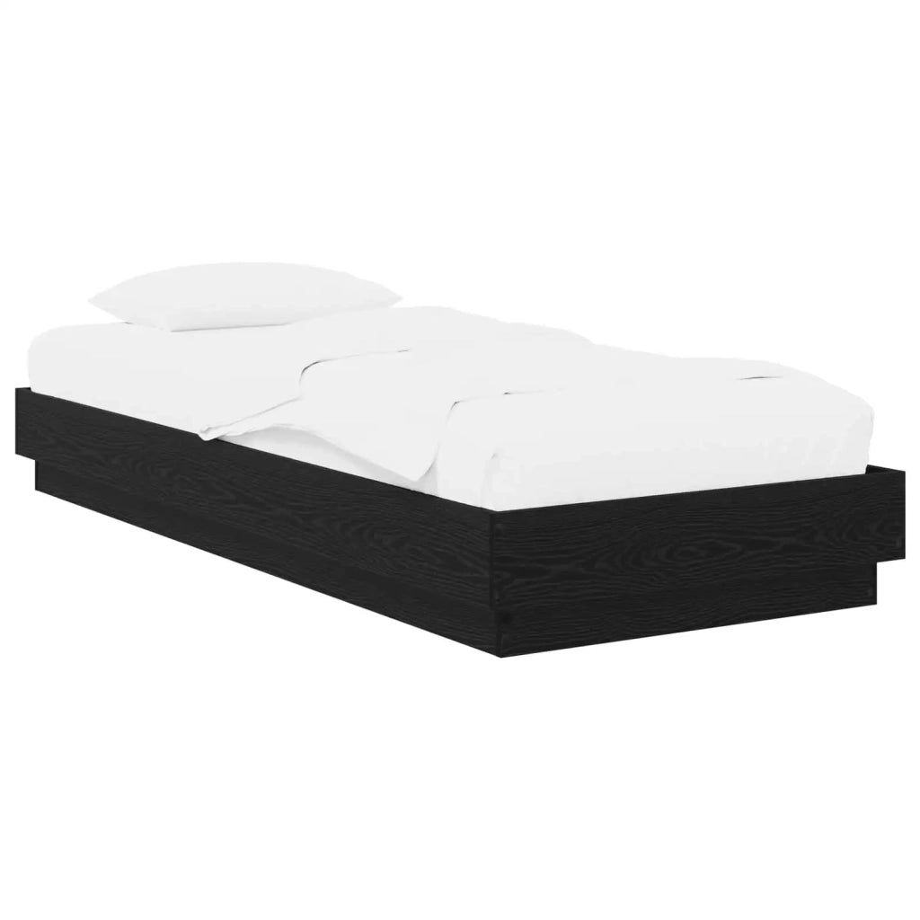 Struttura letto a pavimento Rovere Nero 80 x 200 cm 8009073