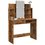 vidaXL Toeletta con Luci LED Legno Antico 96x40x142 cm