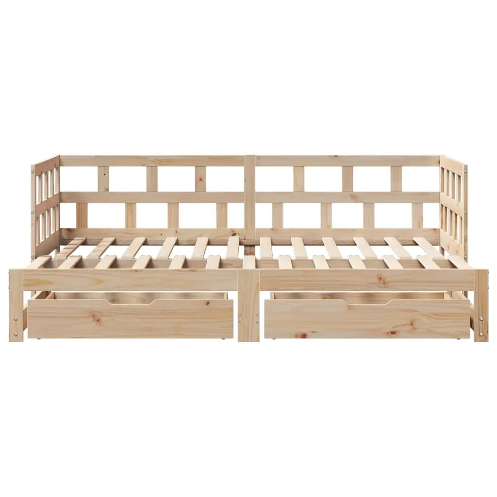 Divano Letto Estraibile con Cassetti senza Materasso 80x200 cm 3302203