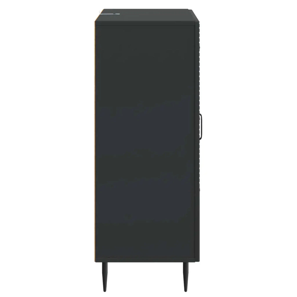 Credenza | Madia | Buffet da pranzo | Armadio da pranzo Nero 66 x 34,5 x 89,5 cm Legno ingegnerizzato