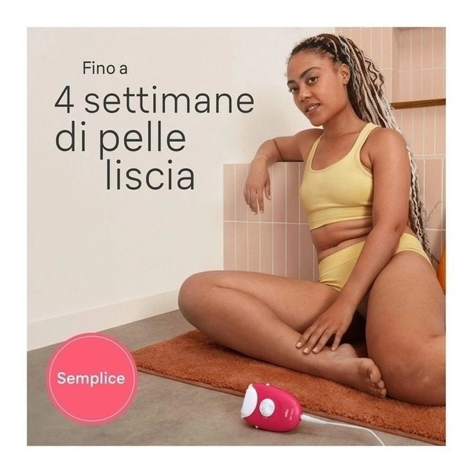 Braun Silk-épil 3 Epilatore Elettrico Donna , Epilatore Con Cavo Per Epilazione, Pelle Liscia Per Settimane, 3-031, Rosa