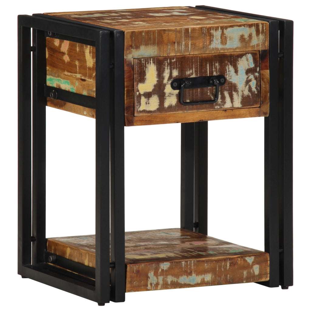 Comodini 2 pz 40x35x50 cm Legno massello recuperato