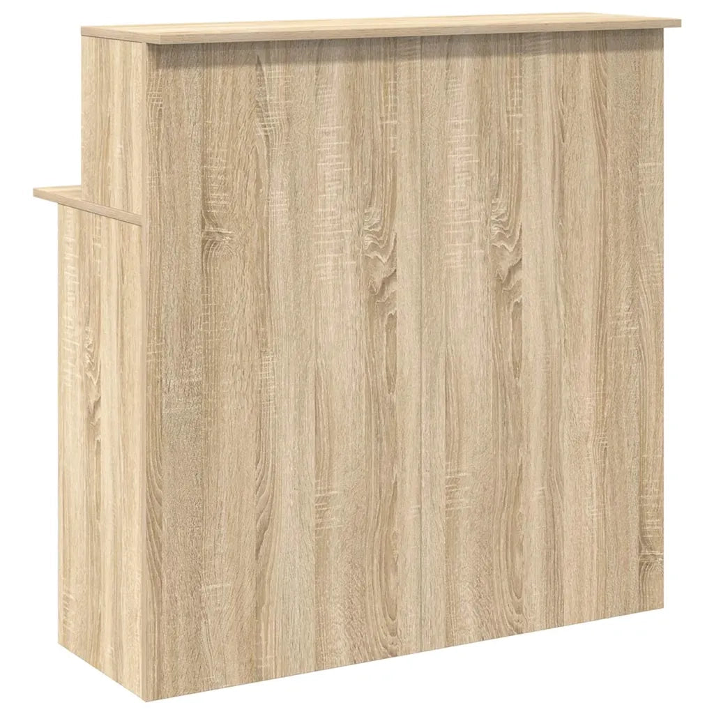 Scrivania per Reception Rovere Sonoma 100x50x103,5 cm in Legno Massello 859026