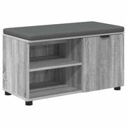 Panca per ingresso con cuscino Sonoma grigia 80 x 38 x 46 cm
