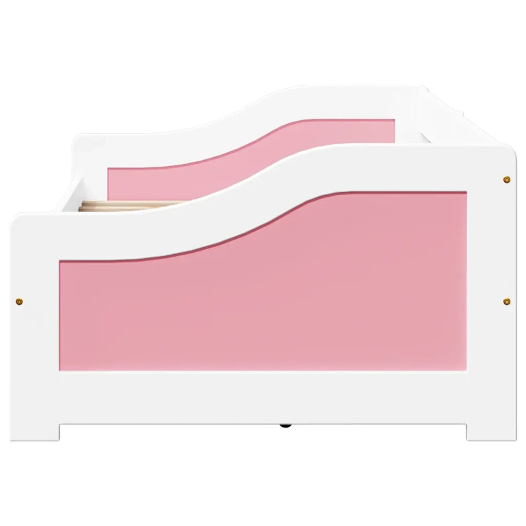 Dormeuse 2 Cassetti senza Materasso Bianco&Rosa 90x200 cm IRUN 3314681