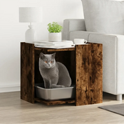 Recinto Lettiera Gatti Rovere Fumo 53x53x51 cm in Truciolato 857755