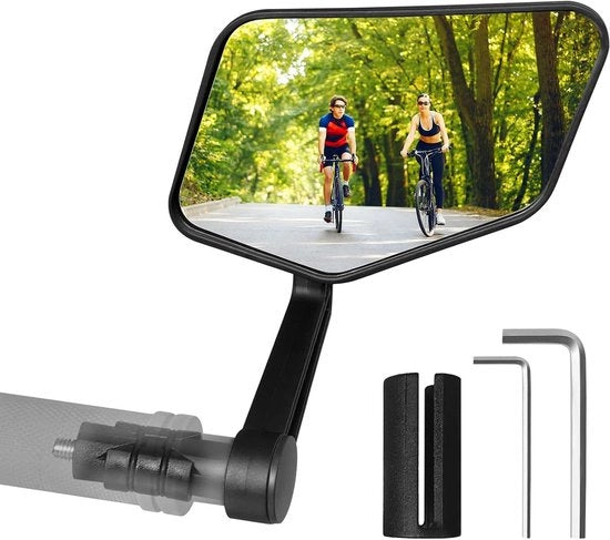 Specchio per bicicletta elettrica - Superficie specchiale ampio - Ripiegabile - Destro