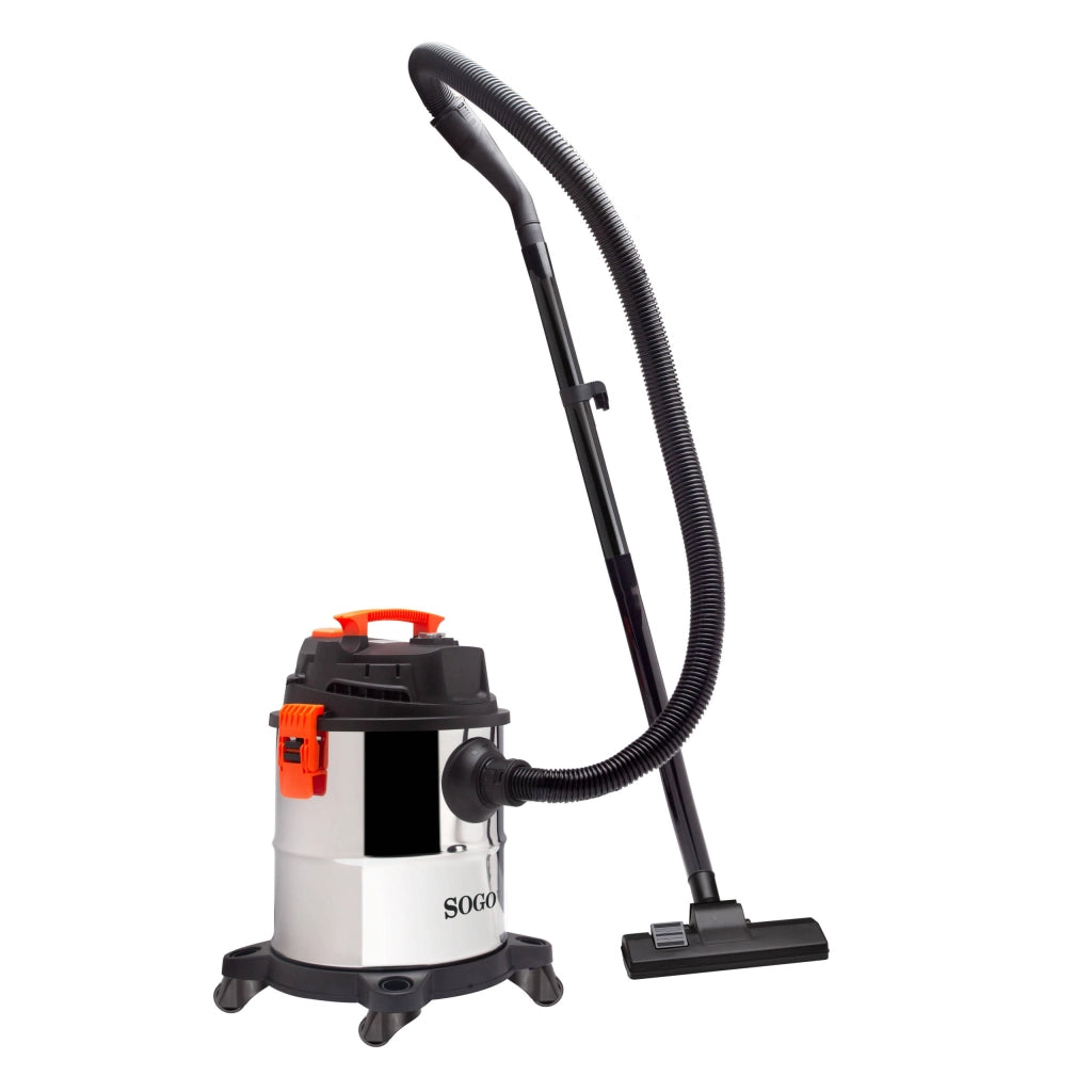 Aspirapolvere bidone solidi e liquidi 1200W, contenitore 20L, filtro HEPA lavabile, funzione soffiatore - SOGO