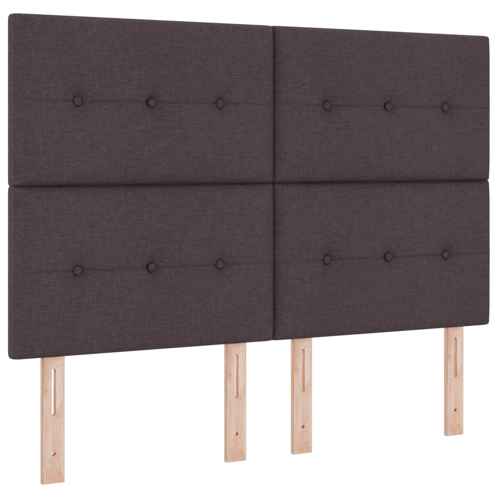 Letto a Box Spring  con Materasso Marrone Scuro 160x200 cm Tessuto