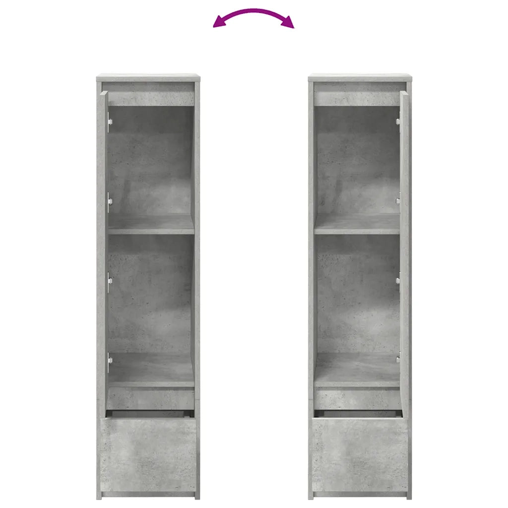 Credenza-Buffet-Armadio da cucina Grigio Cemento 29,5x34x119,5 cm in Legno Multistrato
