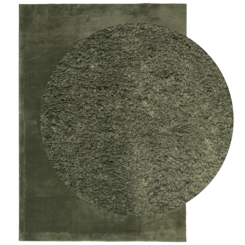 Tappeto Pelo Corto HUARTE Morbido Lavabile Verde Bosco 375100