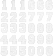Etichette numeriche opstrikbare - Punti decorativi - Bianchi - Etichette numeriche 0-9 - Adatti per abbigliamento e attività di ricamo - 30 pezzi