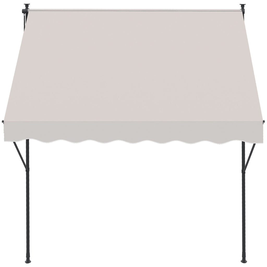 Toldo Manuale Retrattile per Balcone e Terrazza ¨C zephmum ¨C Crema 200x175x210-310 cm