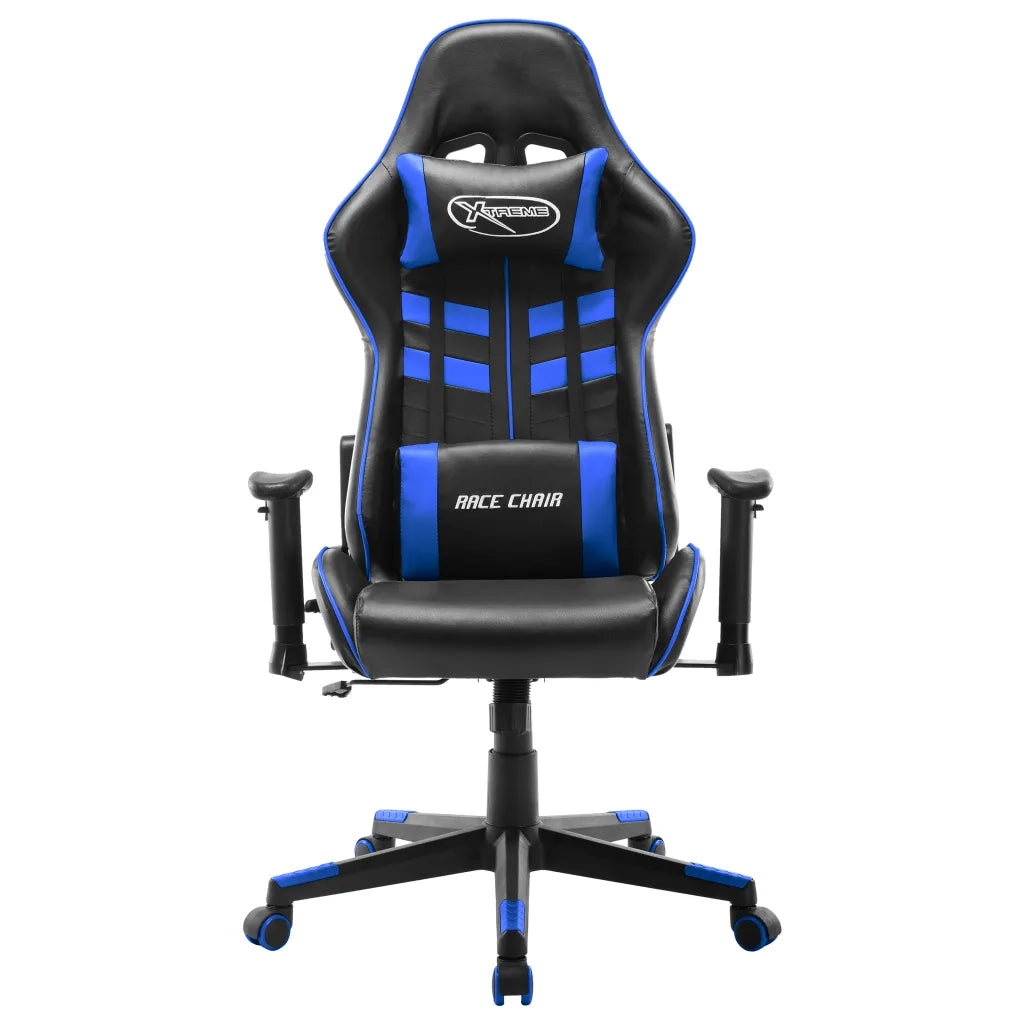 Sedia da Gaming Blu e Nera in Similpelle 20502