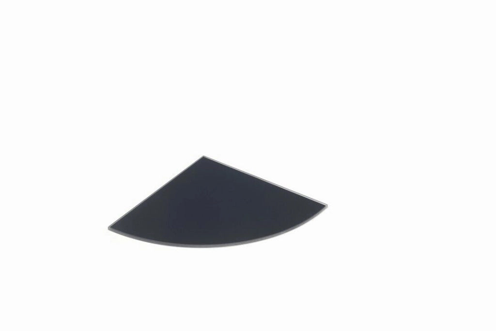 Mensola Vetro Nero Lucido Angolare 6X250X250 - Kimono