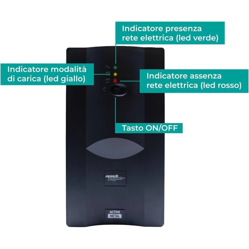 Mach power ups lit13m 1300va con display digitale e stabilizzatore av